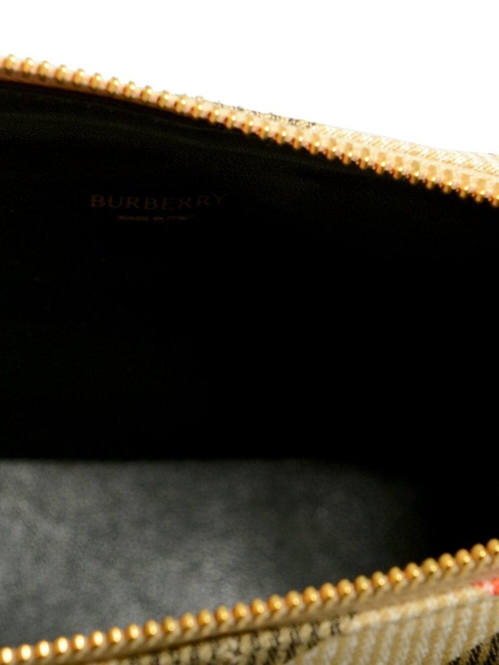 Burberry "LL Snip S Crossbody" Leather & Canvas Sand Check Handbag Shoulder Bag - Picture 5 of 7